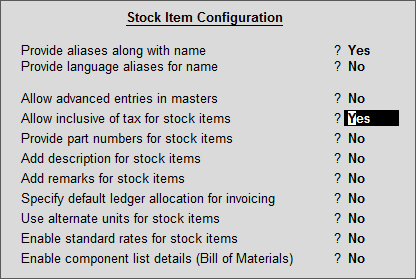 Sale of Items and Goods with Inclusive of Tax Rate in Tally.ERP9